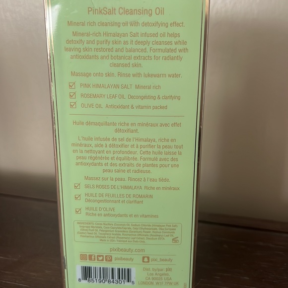 New! Pixi Skintreats Pink Salt Cleansing oil - Picture 2 of 2